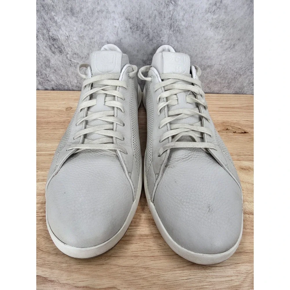 Cole Haan GrandPro Tennis Shoes Mens 13 M Gray Perforated Leather Sneakers